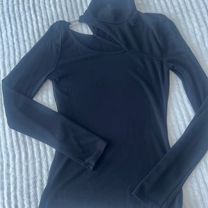 FORE Black Long Sleeve Top